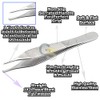 G.S ADSON Tissue Forceps 4.75" Teeth 1X2 Precision Crafted Tips