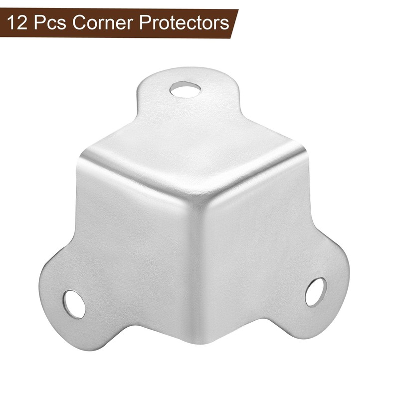 sourcing map 22x22x22mm Metal Box Corner Protectors Box Edge Guard