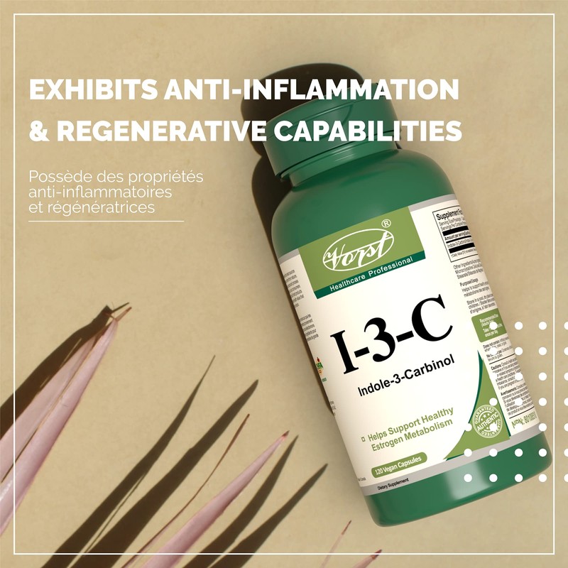 VORST Indole 3 Carbinol (I3C) 400mg 120 Vegan Capsules |