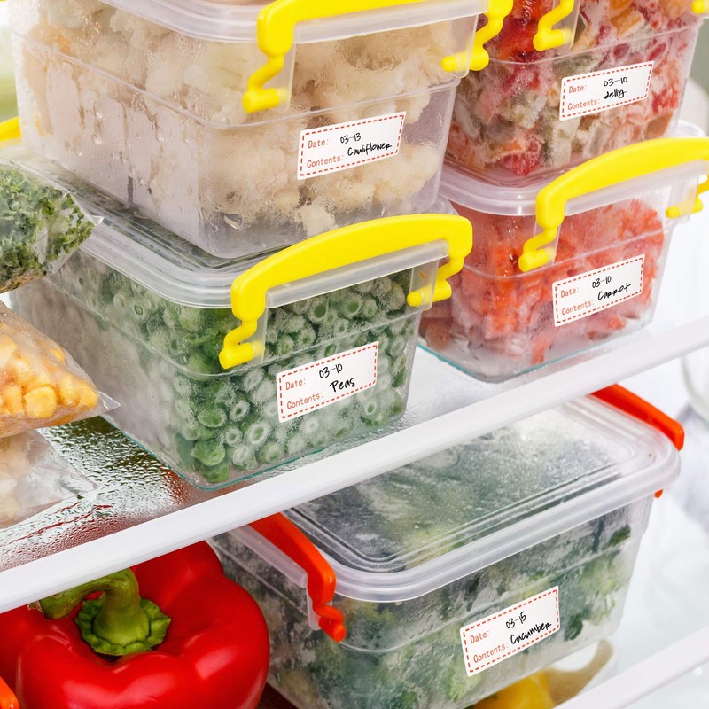 500 Pieces Food Freezer Labels 1 x 3 inches Self-Adhesive