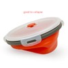 CARTINTS Red Collapsible Food Storage Bowls Silicone Travel Bowls with