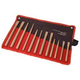 Dapetz ® 12pc Jumbo Steel Punch & Chisel Tool Set, Metal, Steel & Wood Mechanics Punches and Chisel Set Comes with Heat-Treated Drop Forged Steel, Durable and Long-Time Use Capacity