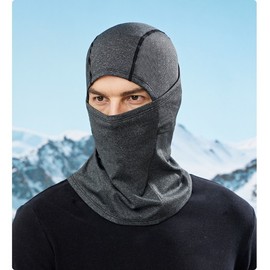 Men's Winter Fleece Balaclava Neck Warmer for Cycling, Fishing, Skiing, Snowboarding, Hiking Balaclava Gray 2ea
