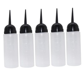 PACKOVE 5Pcs Salon Hair Dye Bottles Refillable Shampoo Container with Oblique Nozzle Leak Design for Hair Coloring and Professional Use