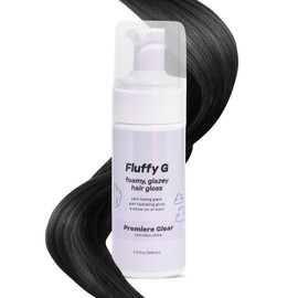 Hally Hair Fluffy G Hair Gloss By,(Clear) - 3.4 FlOz - Esmalte para El Cabello para Cabello Teñido, Fino, Seco y Encrespado - Productos para El Cabello Brillante de Alto Brillo para Cabello Vibrante,