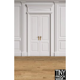A-416 12" Fashion Doll Photography Backdrop - Wide - Grand Doorway