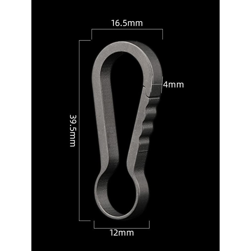 [TUNUKE] Titanium Carabiner Small Key Chain Key Ring Ring Lightweight