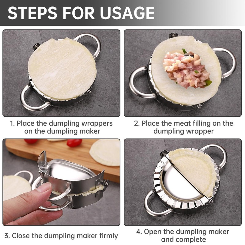 Ezydka Dumpling Maker Set 7Pcs Stainless Steel Dumpling Mould Dumpling