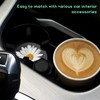 FSTURIOS 2 PCS Car Cupholder Coaster, Absorbent Ceramic Coaster Daisy
