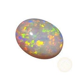 LMDPRAJAPATIS AAA Grade Welo Opal Crystal, 10.5ct Multi Fire Natural Ethiopian White Opal Cabochon for Jewelry Making