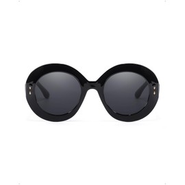 SODQW Trendy Oversized Round Sunglasses for Women - Large Big Style Fashion Shades with UV Protection