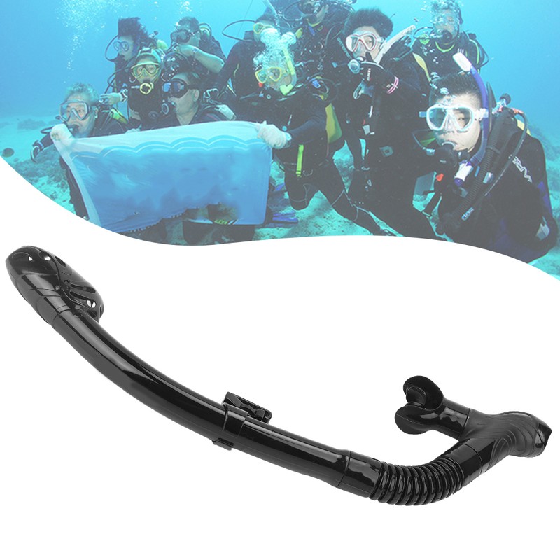 Whale Diving Breathing Tube Hose Professional Dry Underwater Snorkeling EquipmentBlack