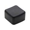 Strut Channel Cap, 1-5/8" Plastic Black Square End Cap for
