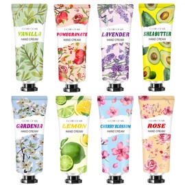 CRISTALBOX 8 PACK Hand Cream Christmas Gifts for Women,Travel Size in Bulk Lotions for Dry Hands,Mini Hand Lotion for Mothers Day Gifts,Easter Gift for Teens,Appreciation Gift,Baby Shower Party Gift