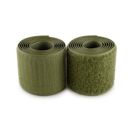 Hook and Loop Tape Olive Drab Sew-On Hook and Loop Fasteners Set - 1 Yd. x 2" Pack of 1 Roll