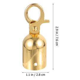 COHEALI Rope End Stop Rope End Cap Fencing Rope Snap Post Queue Rope Ends Cord End Cap with Hook Stanchion Rope Hooks Tassel Caps Bedrail Rope End Snap Hook Bell Hook Chain Stainless Steel
