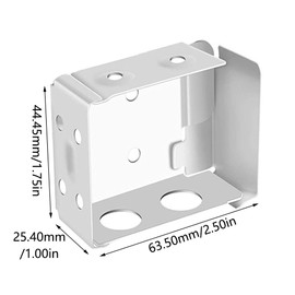 SEIWEI Blind Brackets, Box Mounting Brackets for Mini Blinds 2.5 Inch, Window Low Profile Mini Blind Mounting Brackets Holder Window Blinds Headrail Brackets for Window Blinds
