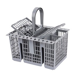 Benfosh 1 x Dishwasher Cutlery Basket for Hotpoint 99673-8729, C00257140, C00386607 BF41, BF50B, BF50W, BLT64A Kitchenaid Dishwasher Replacement (Grey)