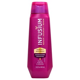 Champú Nutritivo Infusium Repair and Replenish - Champú Hidratante y Aclarador para Residuos - Ceramidas, Keratina, Aceite de Argán - 400 ml