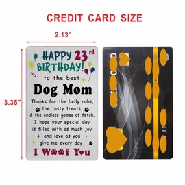 Richesele Dog Mom 23rd Birthday Card - Happy 23rd Birthday Card from Dogs to Mom - 23rd Mom Gifts from Dog