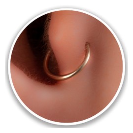 Tiny Gold tragus hoop - 20 gauge snug tragus piercing thin tragus ring - Gold filled tragus jewelry (gold, gold-filled)