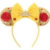 ASAHEL Mouse Ears Headbands Fashion Shiny Bows Mice Ears Birthday