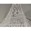 Wowfabric4less123 White 4way stretch sequin Lace fabric 50” Width Sold