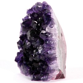 SUPERIOR Amethyst Cluster - .5 lb to 1 lbs - Uruguayan. Especially for Rock Collectors. Includes a Bonus 3 inch Selenite Wand