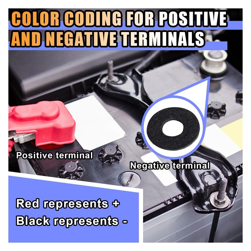 12PCS Battery Terminal Washer Pad, Anti Corrosion Washers, Fiber Washers