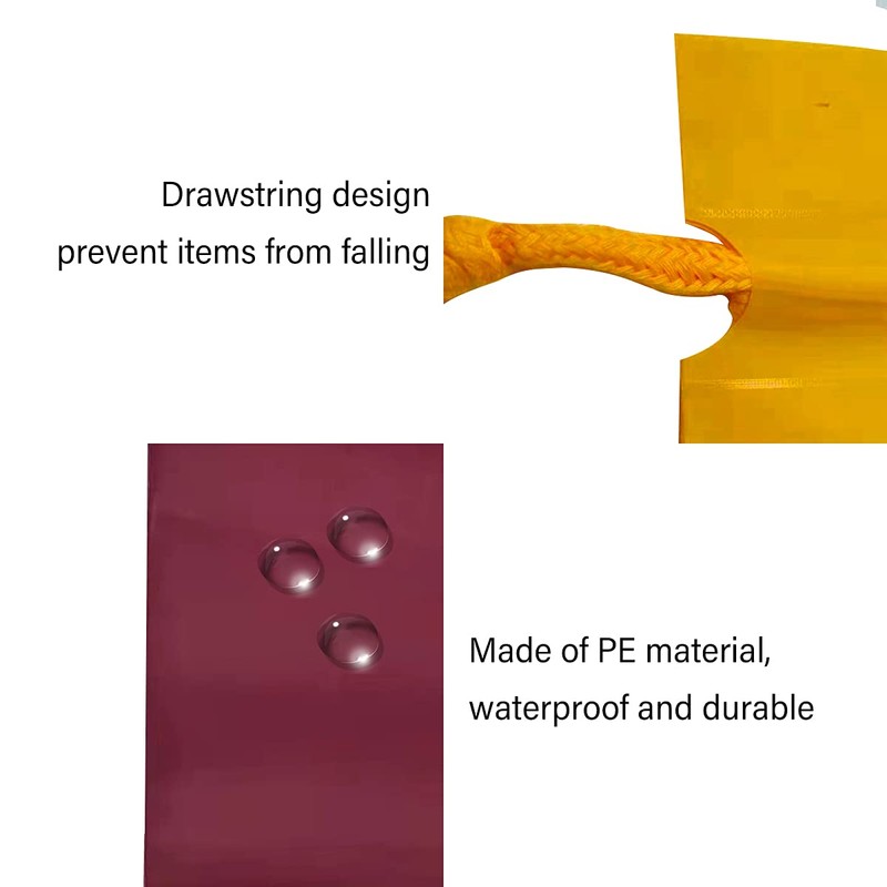6 Pcs Travel Storage Waterproof Drawstring Bags, Storage Sack for
