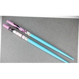 Perfect Hairstyle with Our Hair Accessories - Turquoise Hair Chop Sticks Set Of 2 Floral Wood Picks Pins 7 1/8" Long Geisha Fashionable Hair Accessory Hair Jewelry Accessories for Lady Women