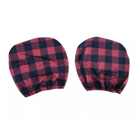 GiftWrap Etc. Christmas Headrest Covers for Cars - Set of 2, Red and Black Buffalo Plaid