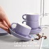 Sweejar Porcelain Espresso Cups with Saucers, 4 Ounce Stackable Cappuccino
