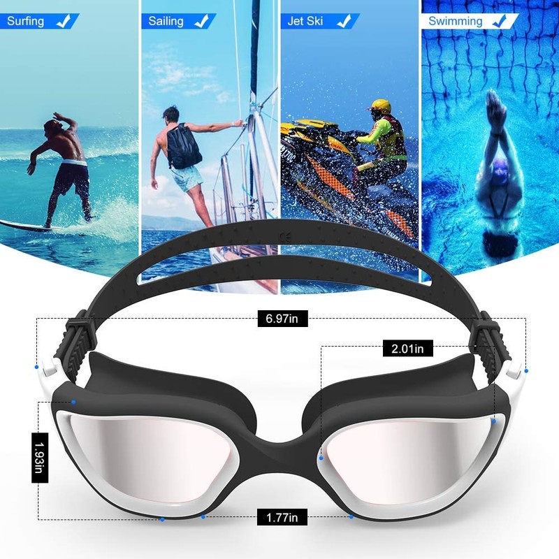 ZIONOR Swim Goggles, G1 Polarized Swimming Goggles Anti-Fog for Adult