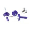 Purple Exploding Pop Rivets 3/16" Tri-Fold Large Head Aluminum Mandrel