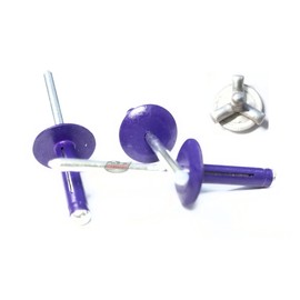 Purple Exploding Pop Rivets 3/16" Tri-Fold Large Head Aluminum Mandrel .040 - .354 Grip Range Fastener