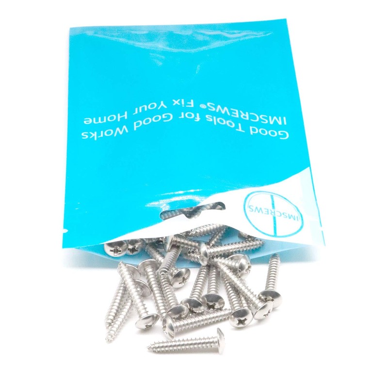 IMSCREWS 200PCS Truss Head Phillips Self Tapping Sheet Metal Screws