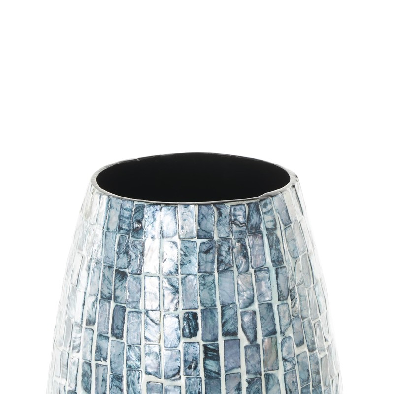 Deco 79 Mother of Pearl Shell Handmade Mosaic Inspired Vase,
