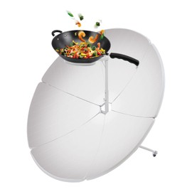 1800W Portable Concentrating Solar Cooker, 1.5m Diameter Solar Cooker Sun Oven, 1472-1832°F Solar Concentrator Camping Solar Concentrator for Cooking, Boiling Water, Heating