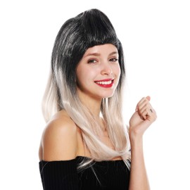 WIG ME UP - GFW3132-1TG216 women's quality wig cosplay long sleek braid combed back ombre black pink highlights