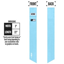 Nxtrnd Streamer Football Towel, Thin Sports Towel, Dries Hands & Football Accessories (Columbia Blue)