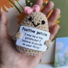 Wikorunwa Emotional Support Pickle & Positive Potato Crochet Funny Gifts