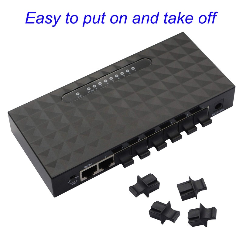 Ethernet Hub Port RJ45 Anti Dust Cover Cap Protector By