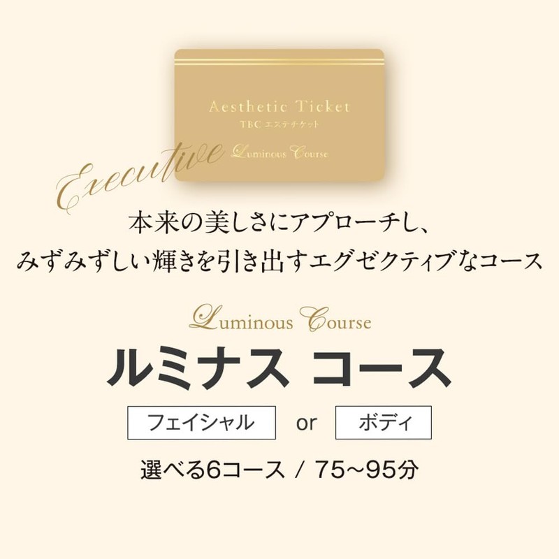 TBC Esthetic Ticket Luminous (Executive Course) [No Wrapping] Experience-type Gift
