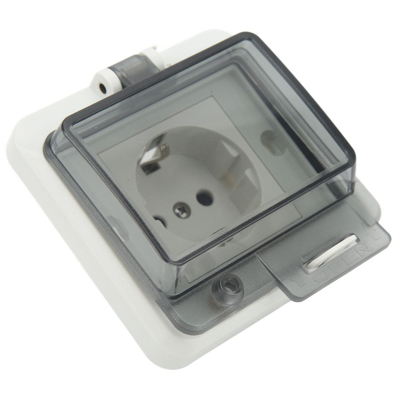 Standard IP66 Waterproof Wall Outlet Wall Mounted Concealed Plug Adapter