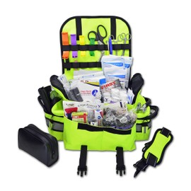 Lightning X Small First Responder EMT EMS Trauma Bag Stocked First Aid Fill Kit B (Fluorescent Yellow)