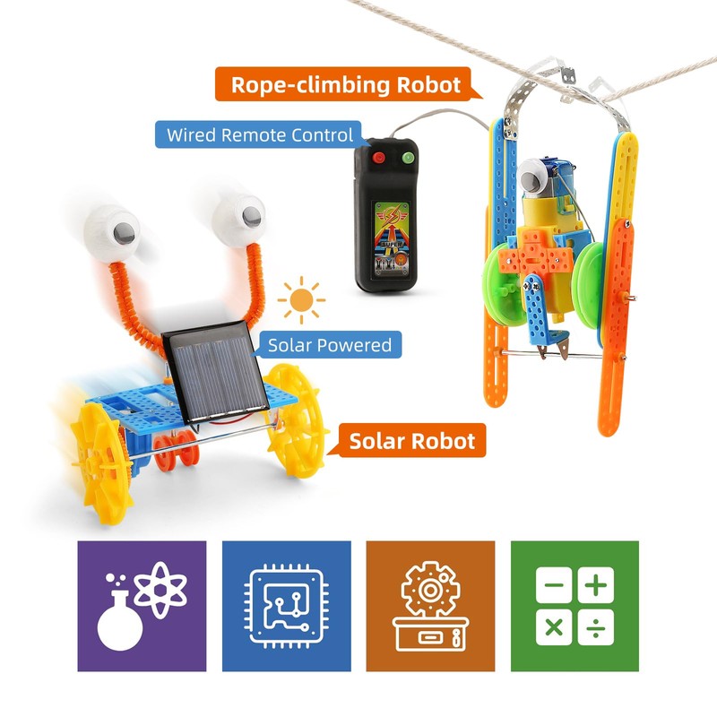 STEM Robotics Science Kits, Crafts for Boys 6-8 Girls 8-12,