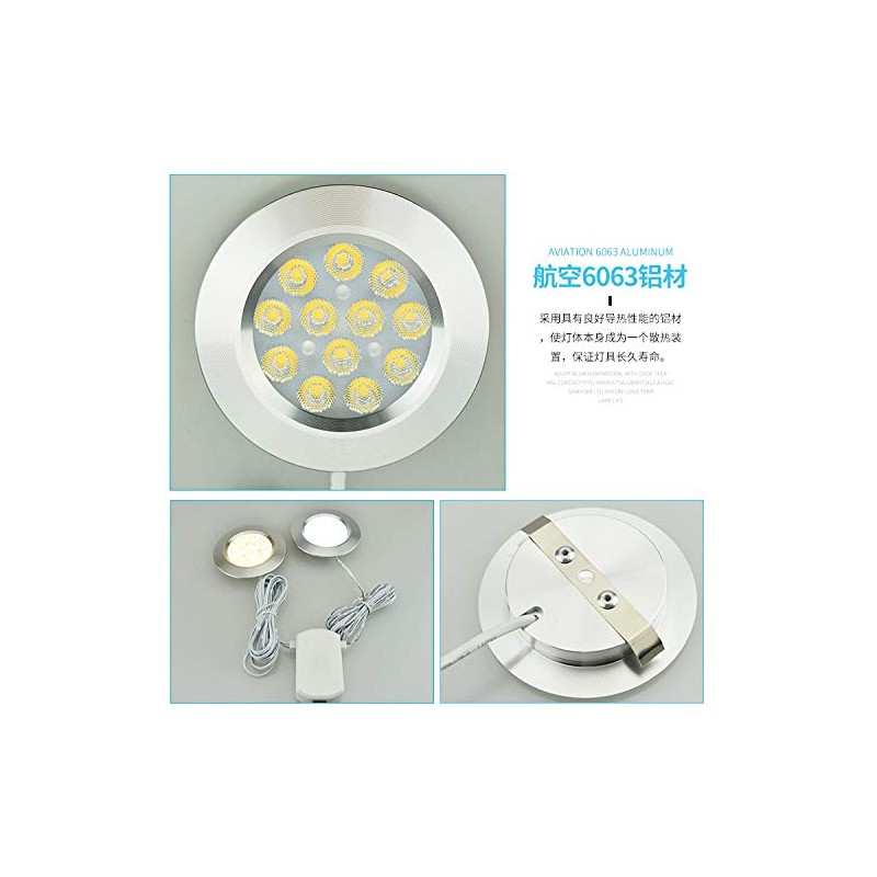 Getwefire Dimmable 3pcs recessed installtion 3w DC 12v led Puck