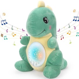 Qizebaby Baby Toys Sleeping Toy Music Box Baby Sleep Induction Sleeping Music Projection Dinosaur Plush Toy 0 Years 1 Year Old Newborn Baby Crib Toy Toddler Bedding Baby Shower Gift Boy Girl Gift