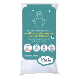 P'tit Lit - Anti-Dust Mite Baby Mattress Protector Cododo | Waterproof | Terry Cloth Made of 100% Cotton | Absorbent and Quiet | Oeko Tex